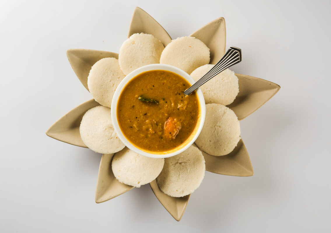 Idli with sambhar