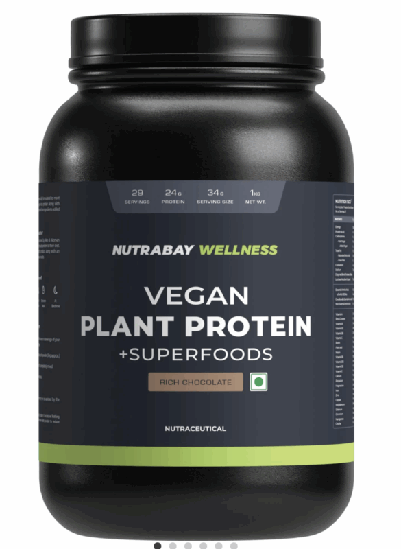 Nutrabay Wellness Vegan Plant Protein Powder with Superfoods